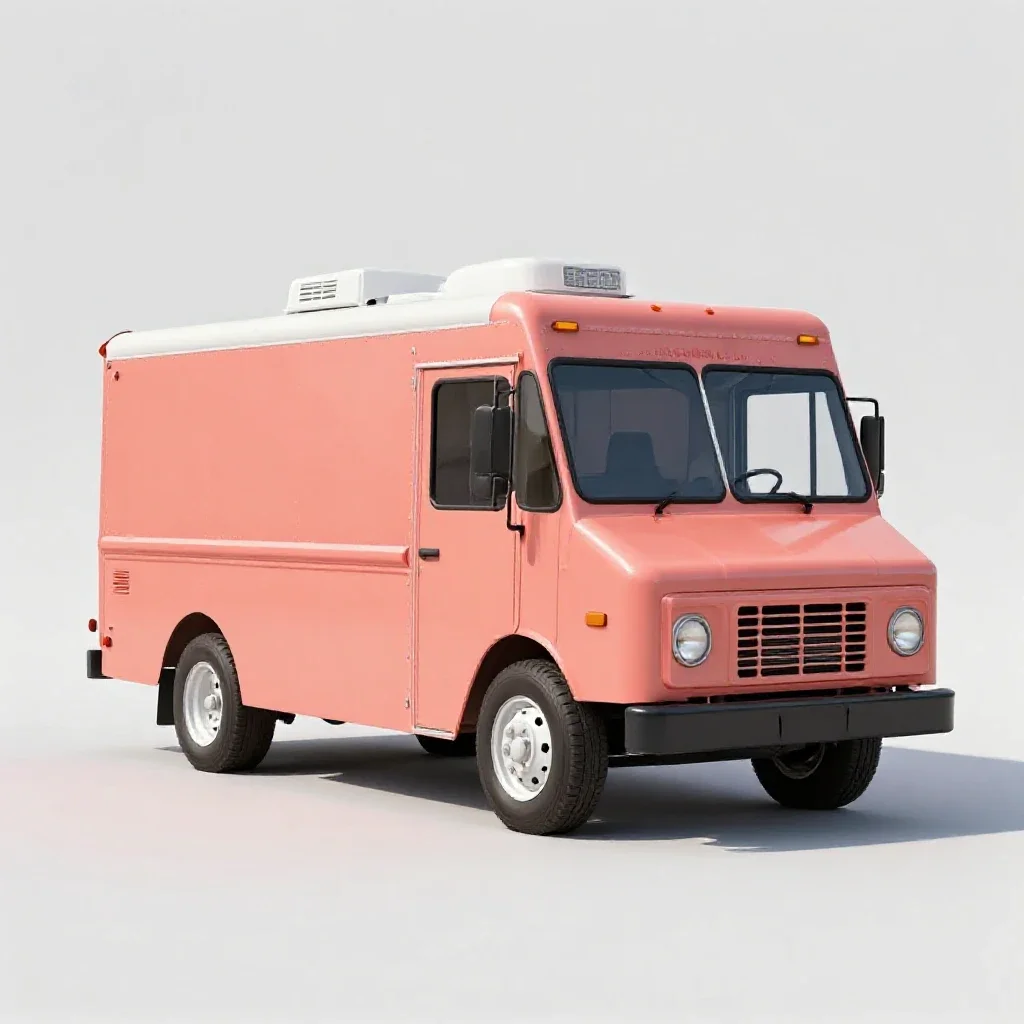 Food truck isolated on a white background