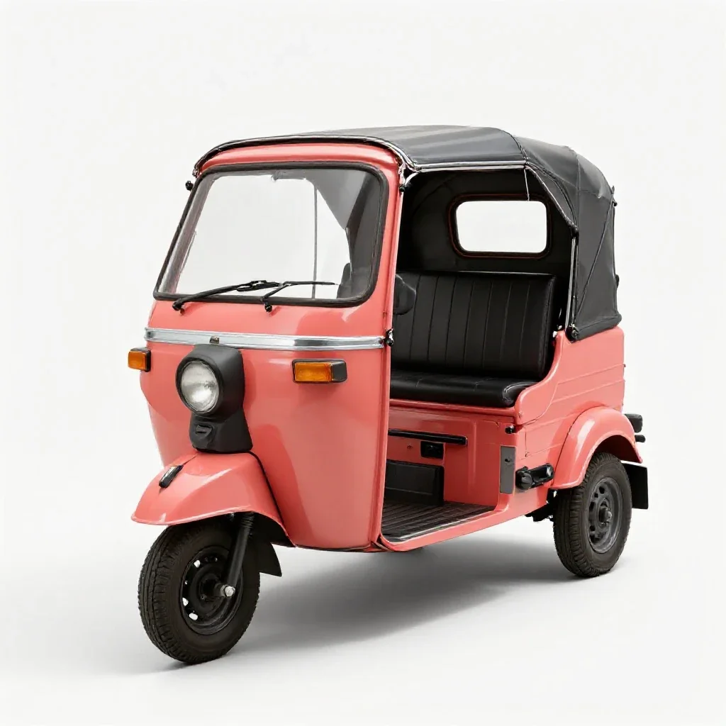 Rickshaw isolated on a white background