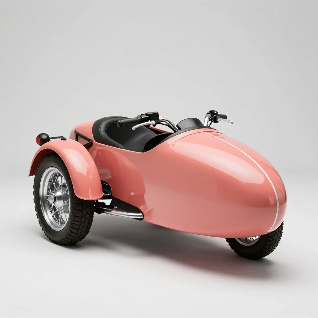 Sidecar motorcycle isolated on a white background