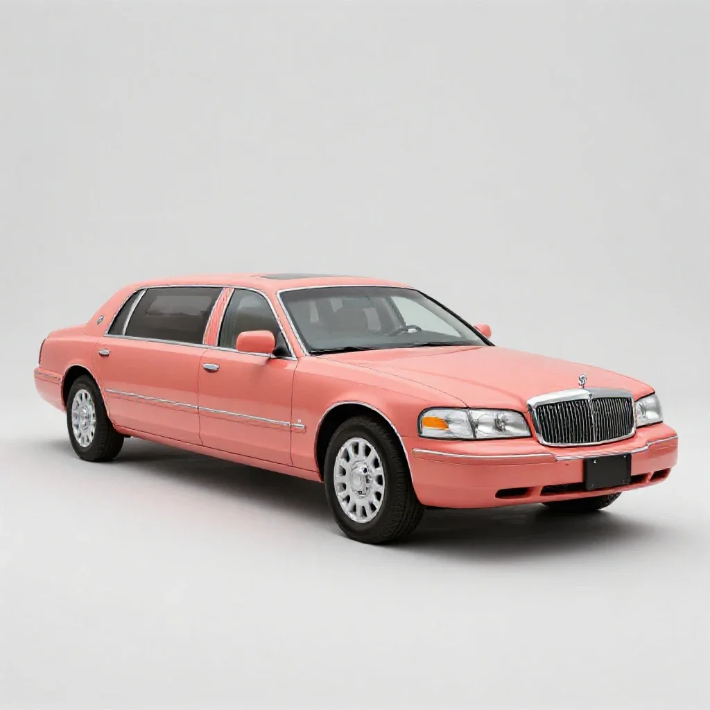 Stretched limousine isolated on a white background