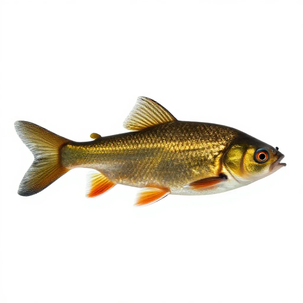 Golden shiner isolated on a white background