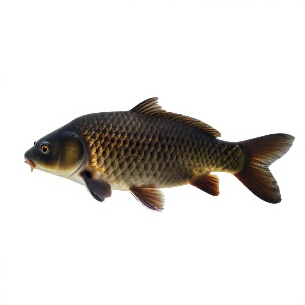 Mirror carp isolated on a white background