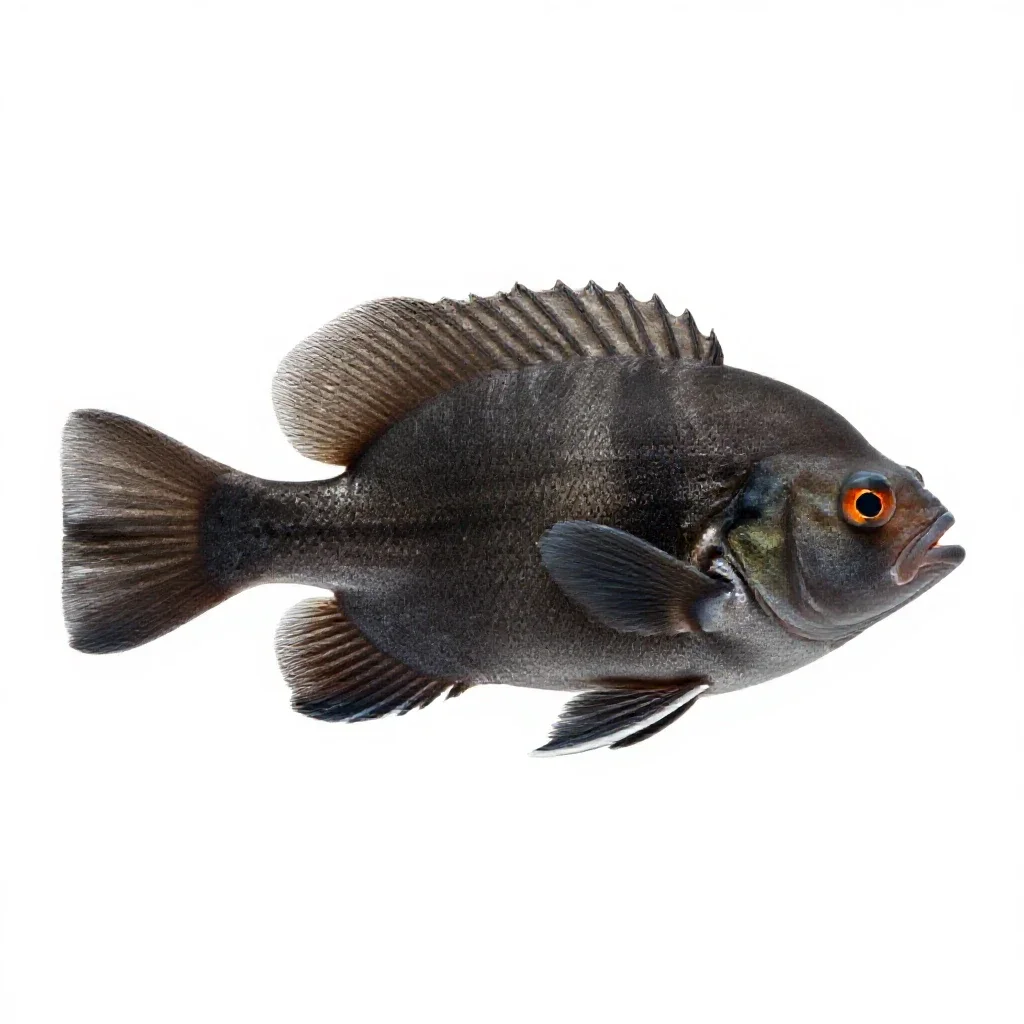 Soft-finned fish isolated on a white background