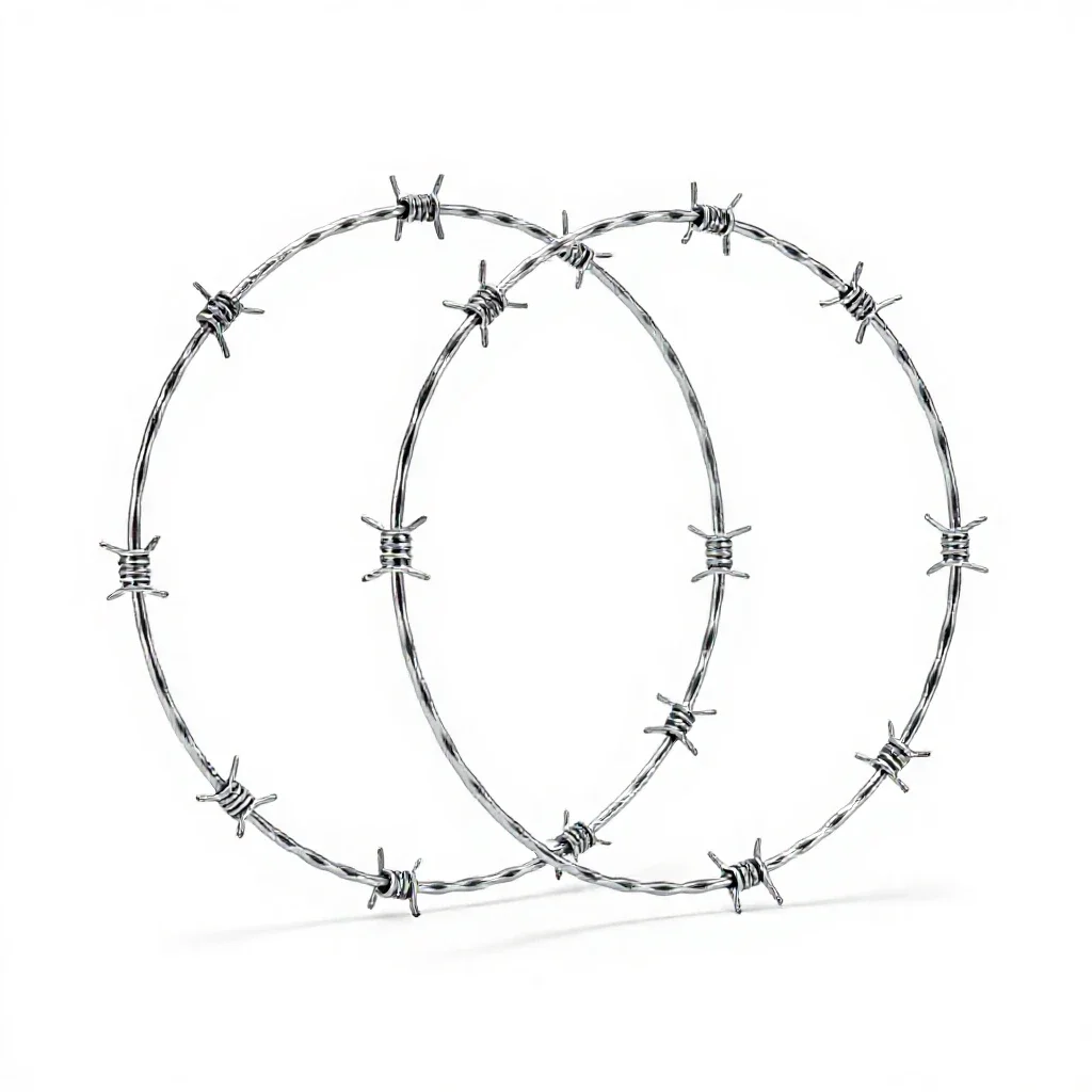 Barbed wire isolated on a white background