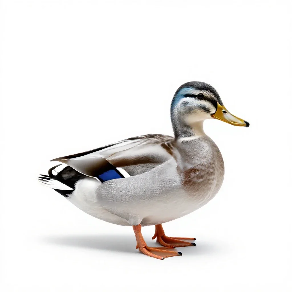 Duck down isolated on a white background