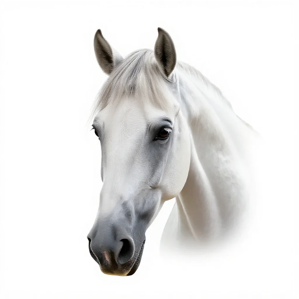 Forelock isolated on a white background
