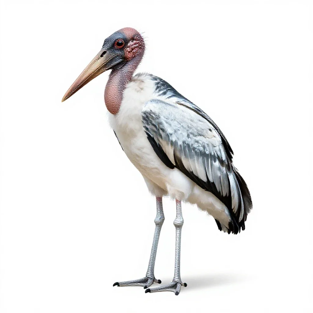 Marabou isolated on a white background