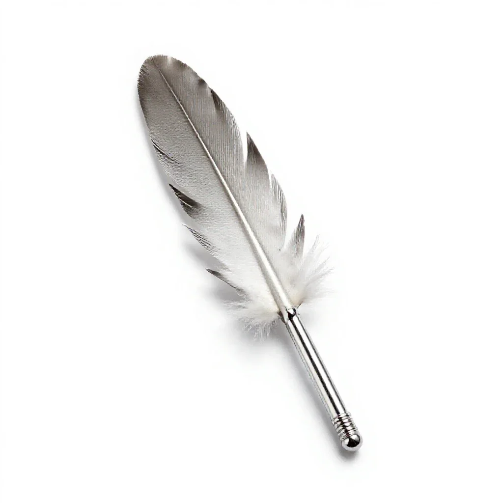 Saddle hackle isolated on a white background