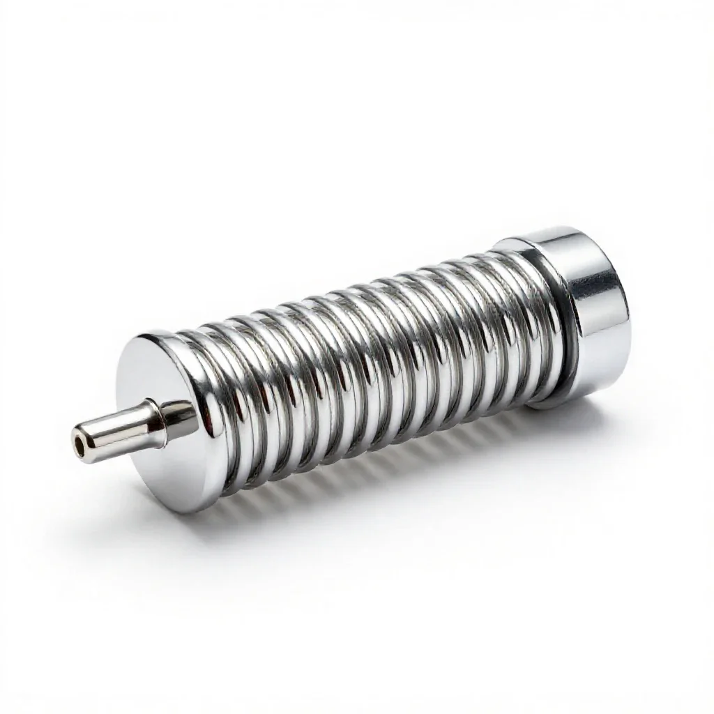 Acoustic delay line isolated on a white background