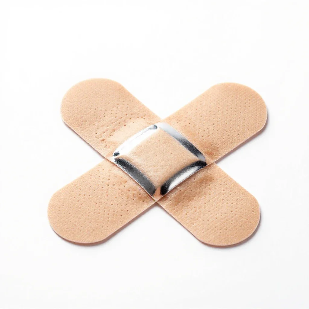 Adhesive bandage isolated on a white background