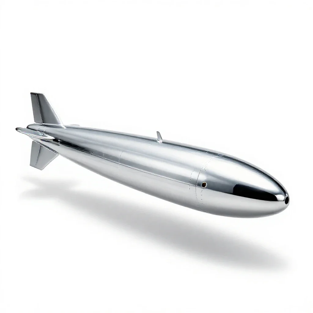 Aerial torpedo isolated on a white background