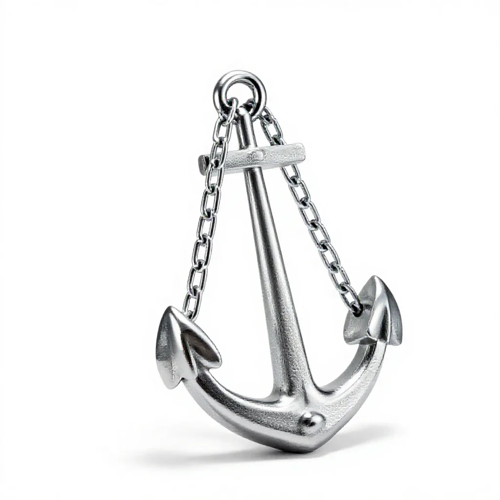 Anchor chain isolated on a white background