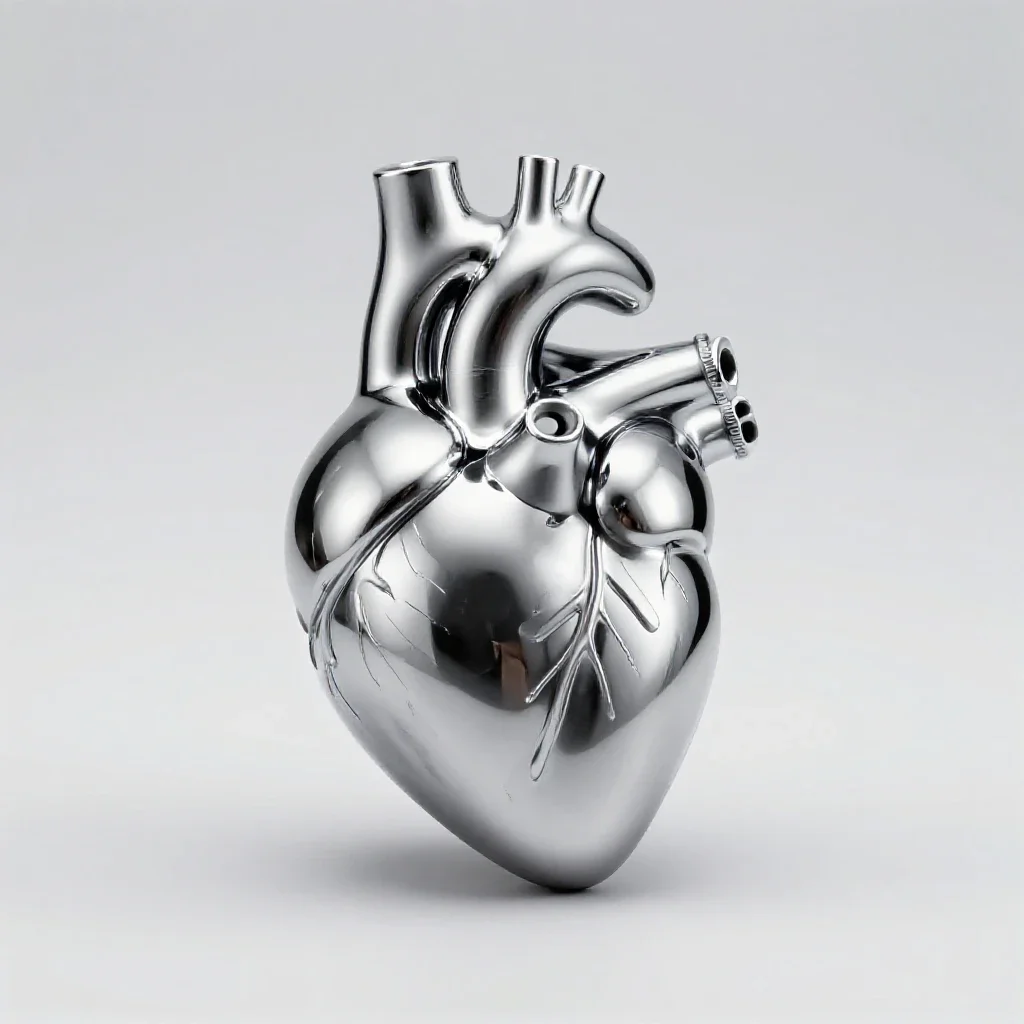 Artificial heart isolated on a white background