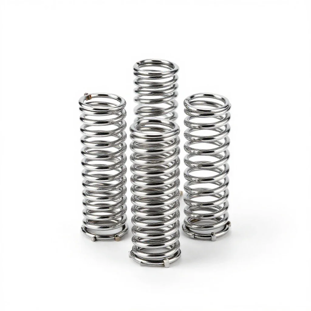 Astatic coils isolated on a white background
