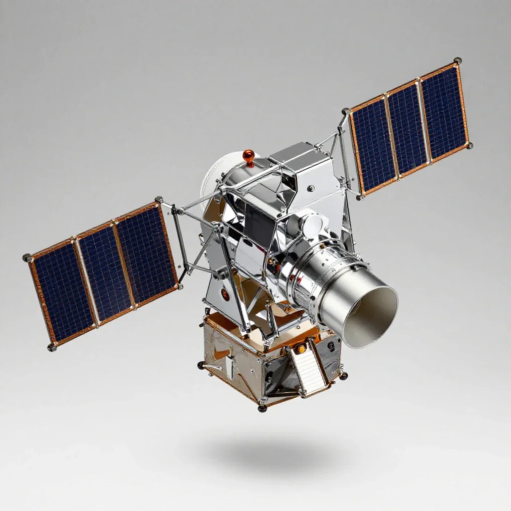 Astronomy satellite isolated on a white background