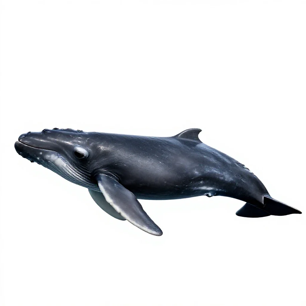 Beaked whale isolated on a white background