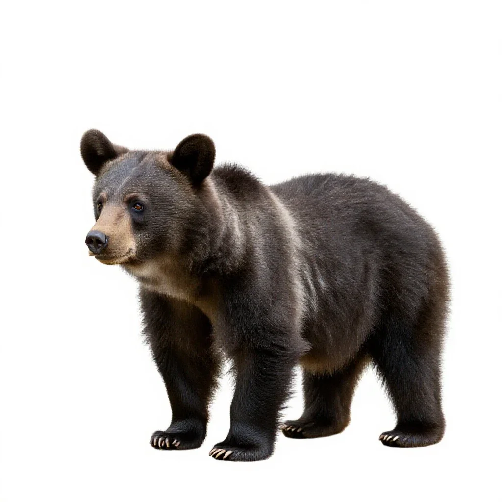 Bear cub isolated on a white background