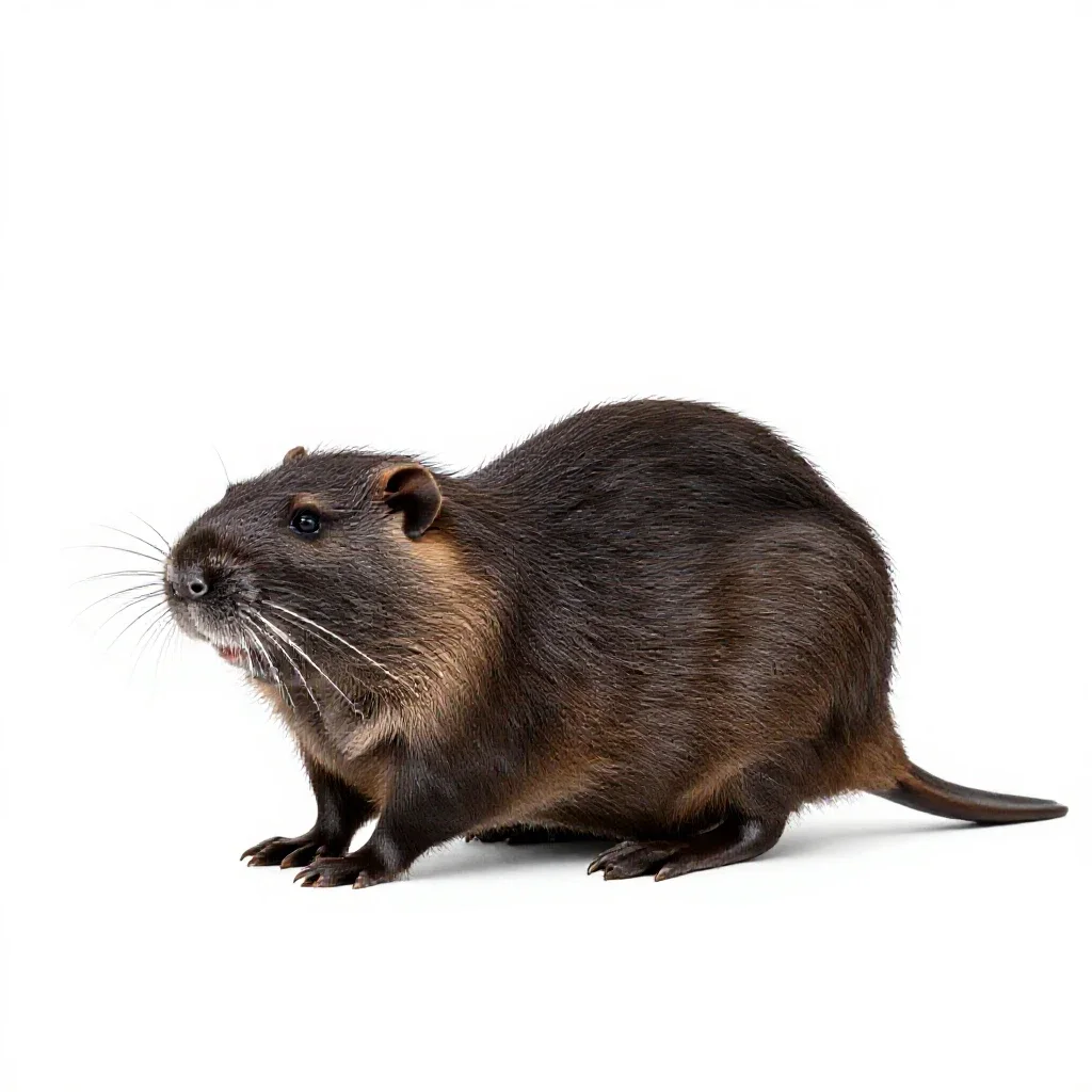 Beaver rat isolated on a white background