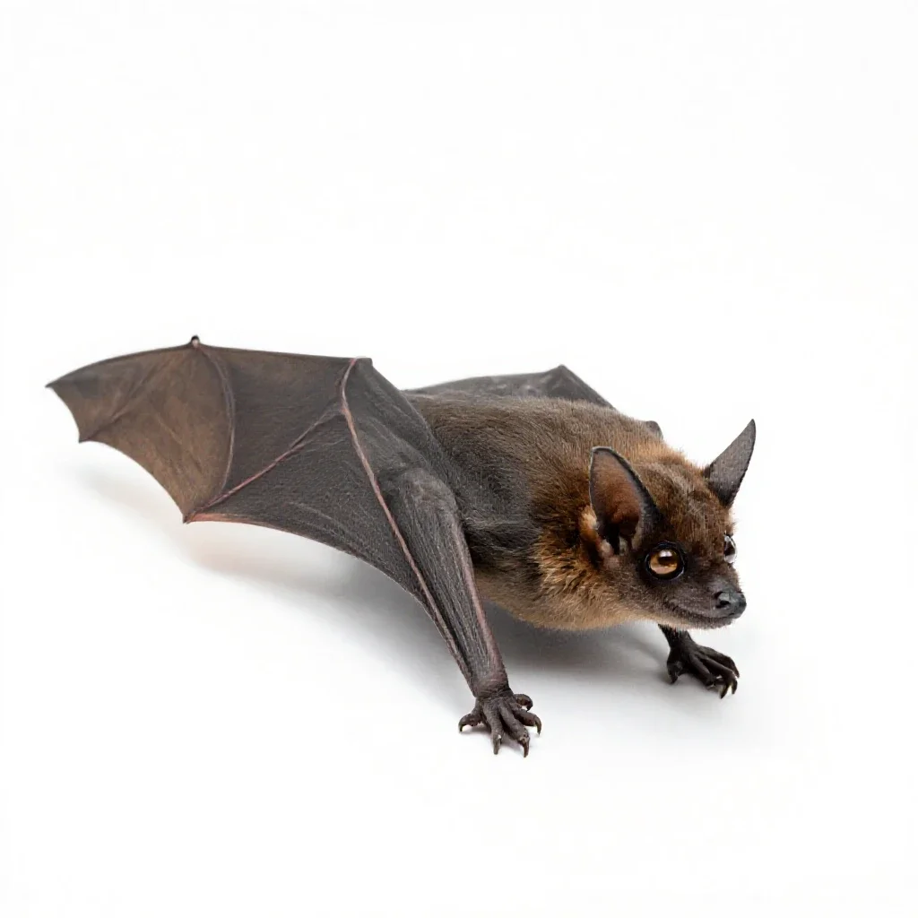 Big brown bat isolated on a white background