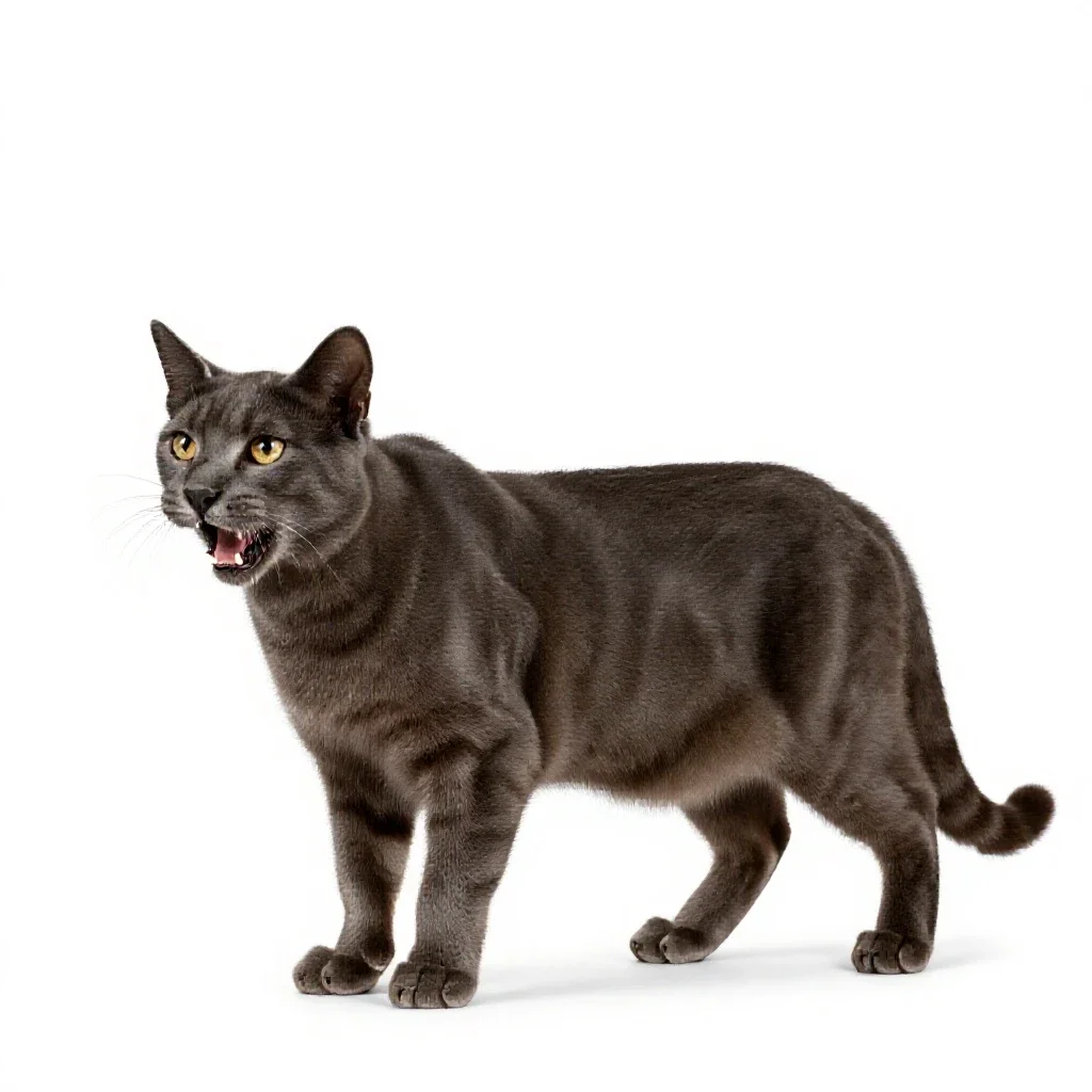 Big cat isolated on a white background