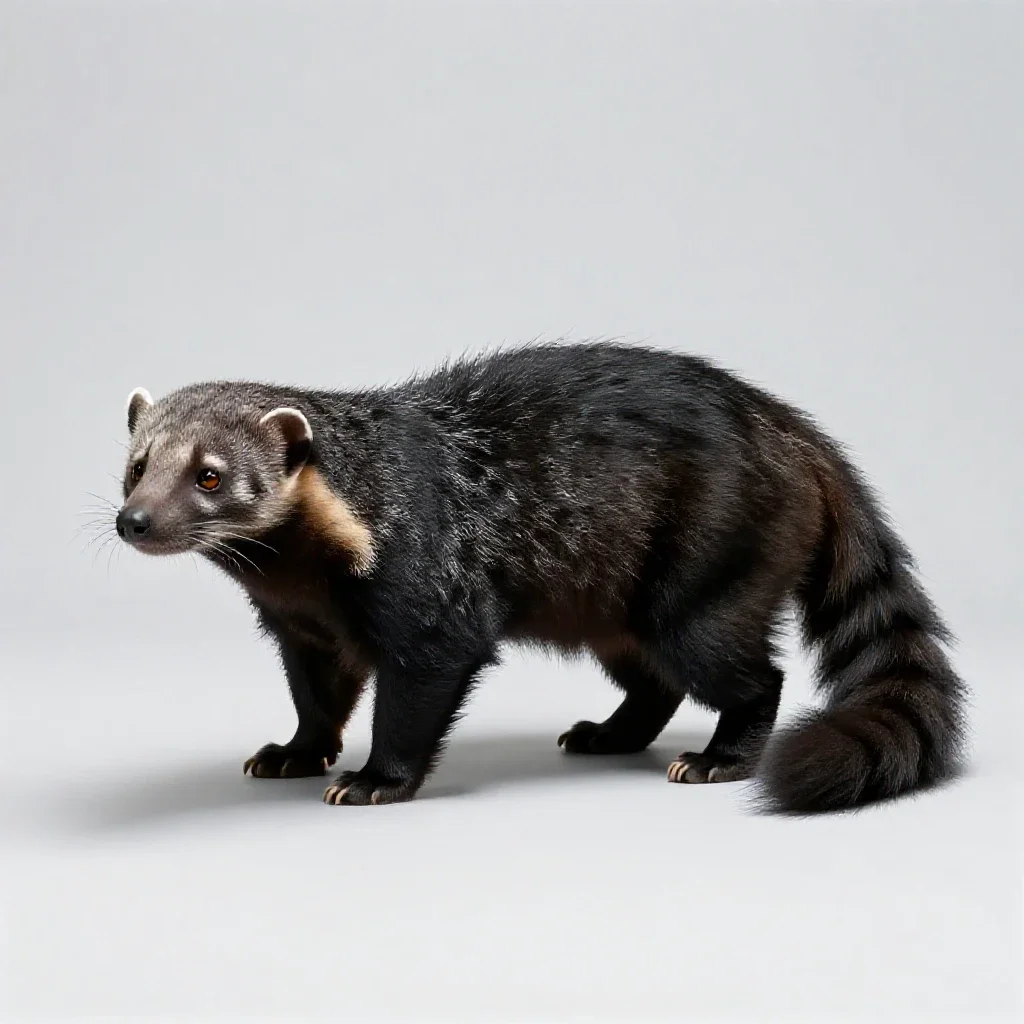 Binturong isolated on a white background