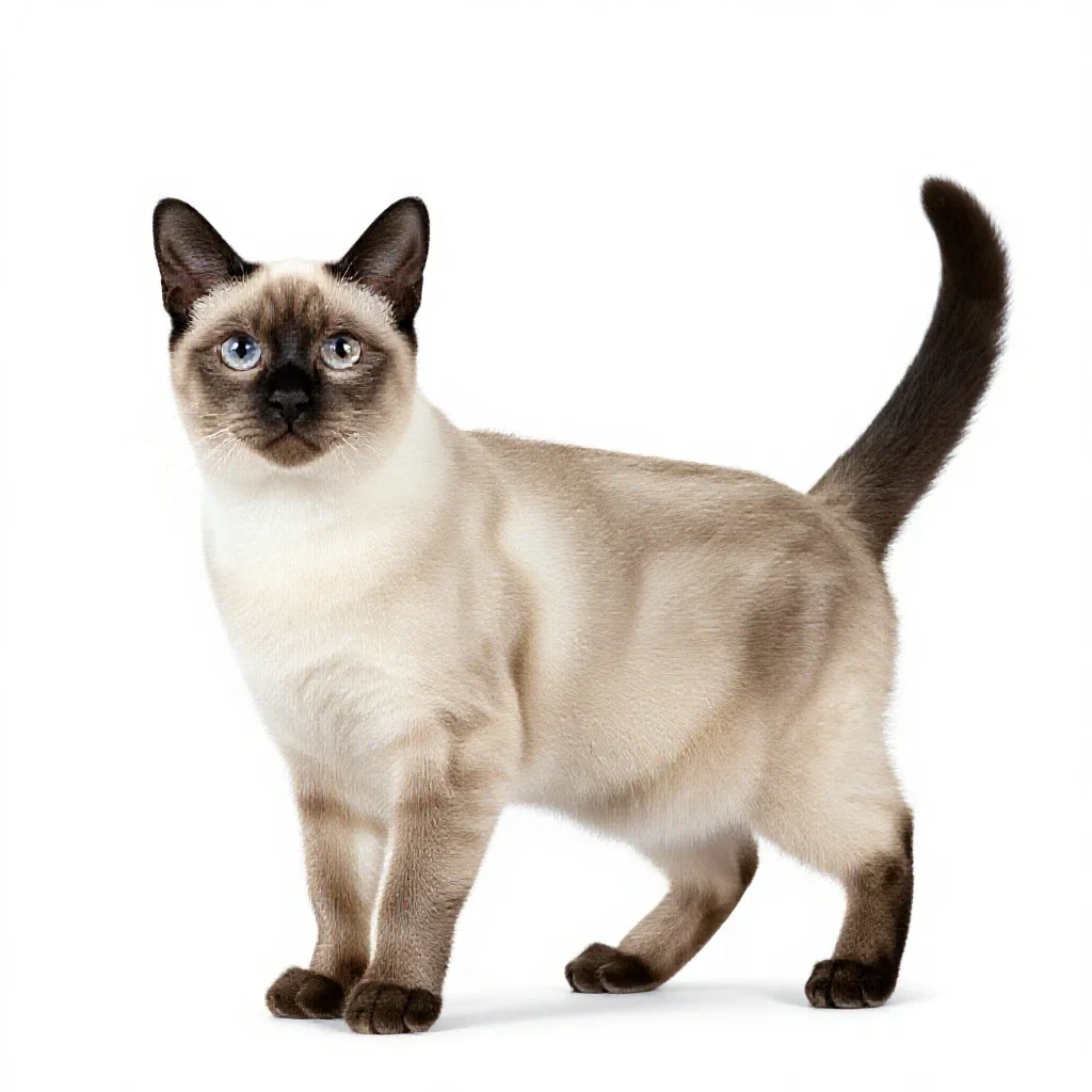 Blue point Siamese isolated on a white background