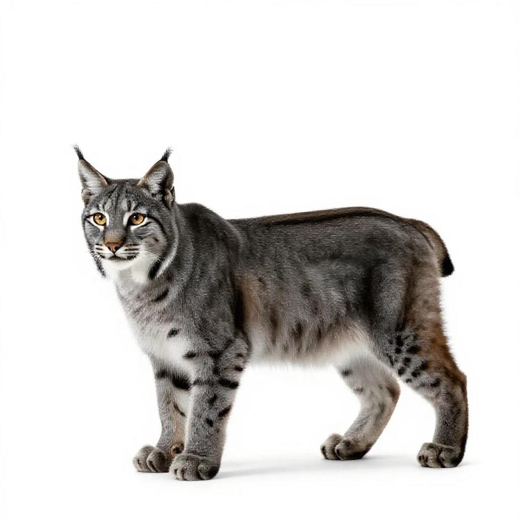 Bobcat isolated on a white background
