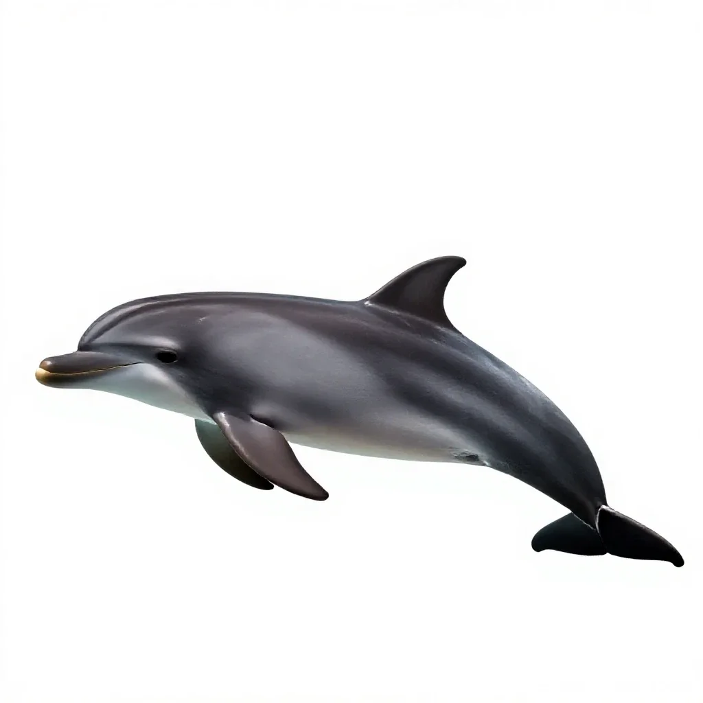 Bottlenose dolphin isolated on a white background
