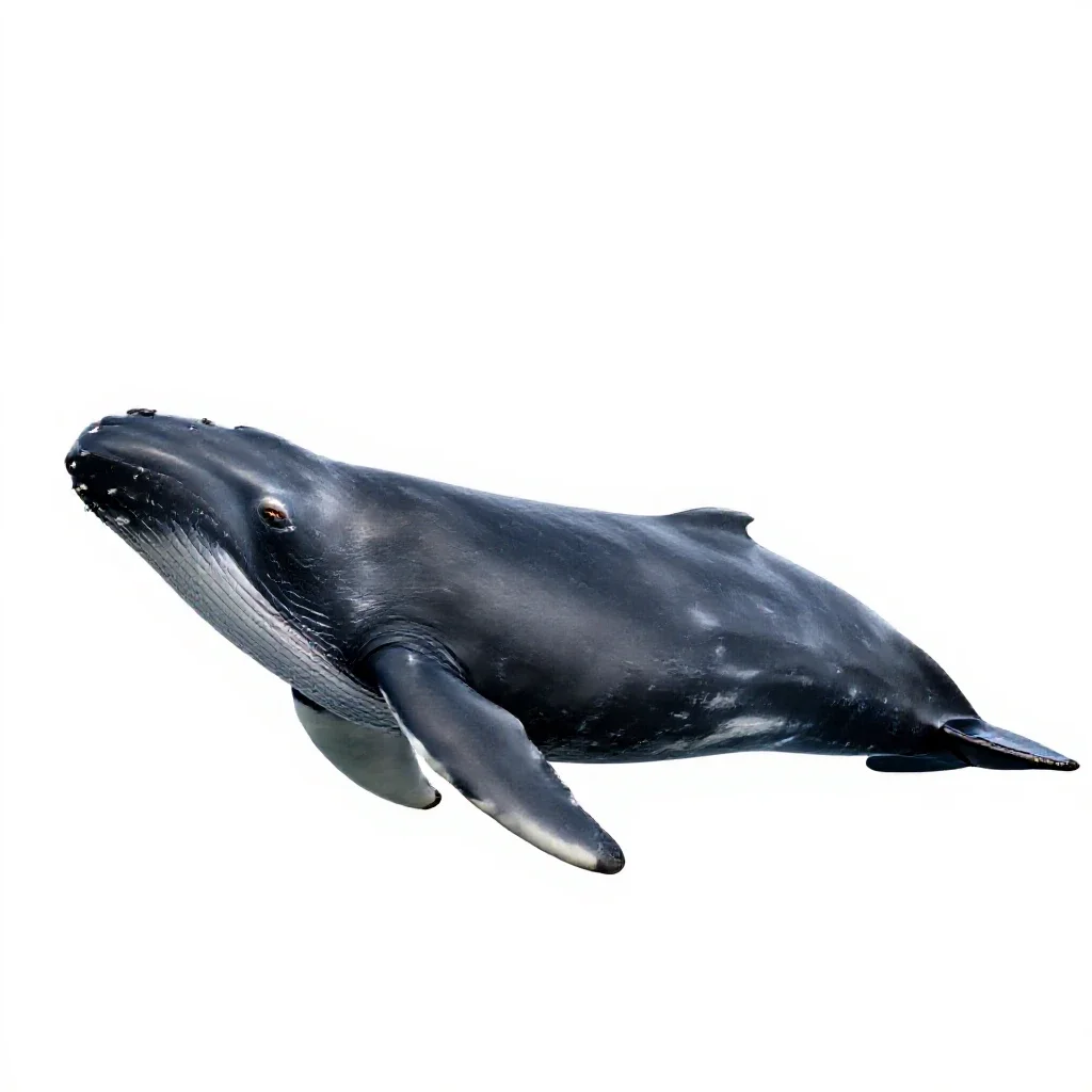 Bowhead isolated on a white background
