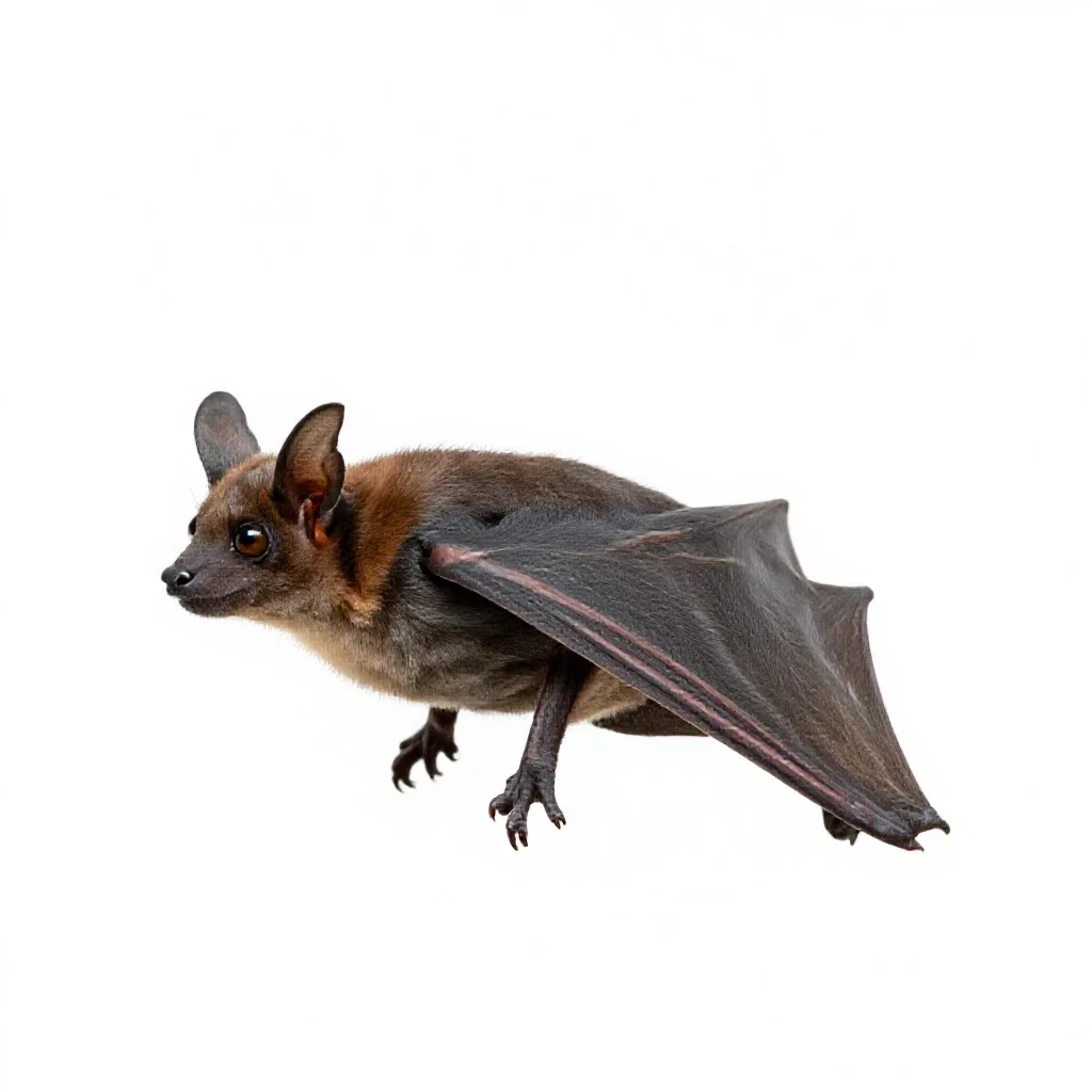 Brown bat isolated on a white background