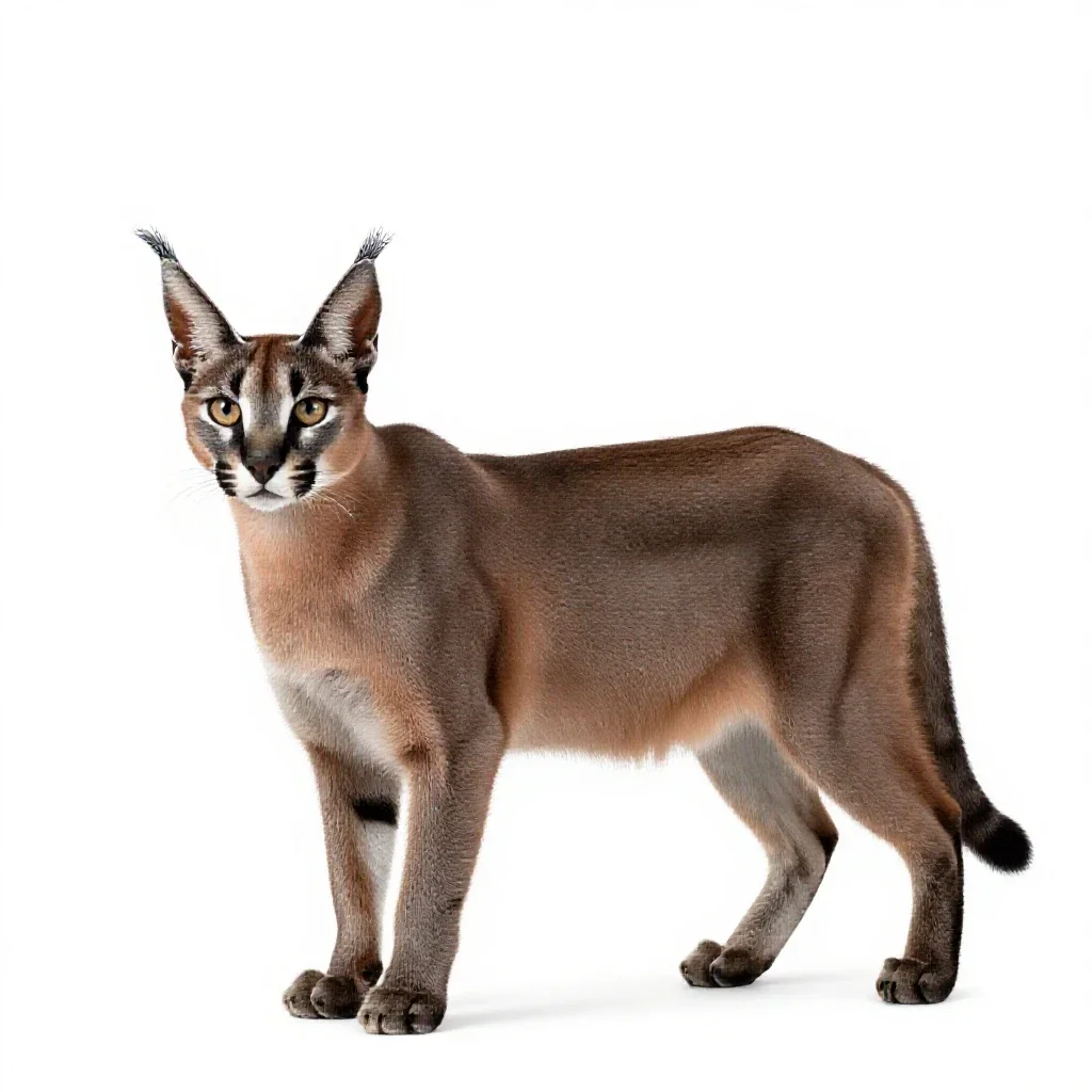 Caracal isolated on a white background