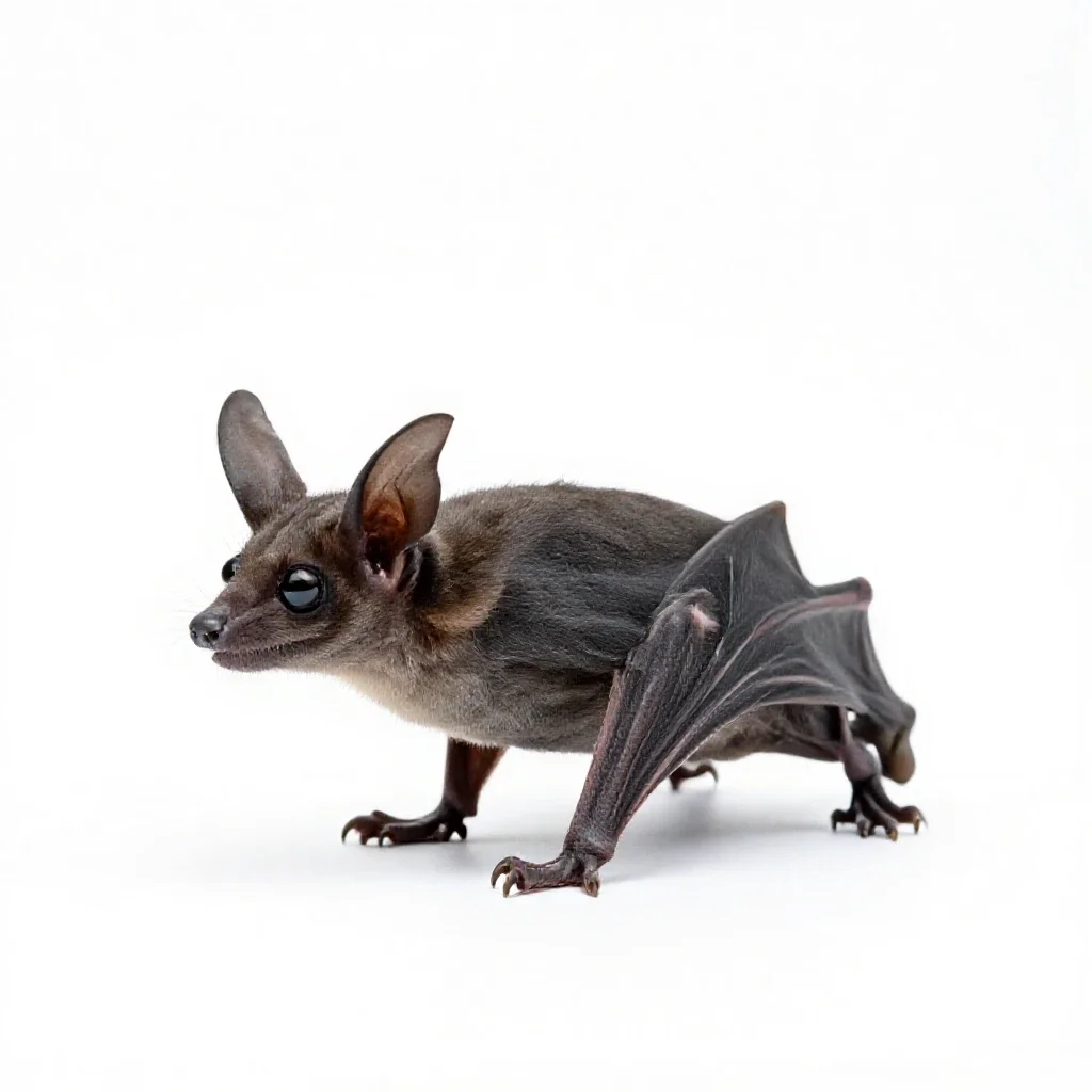 Carnivorous bat isolated on a white background