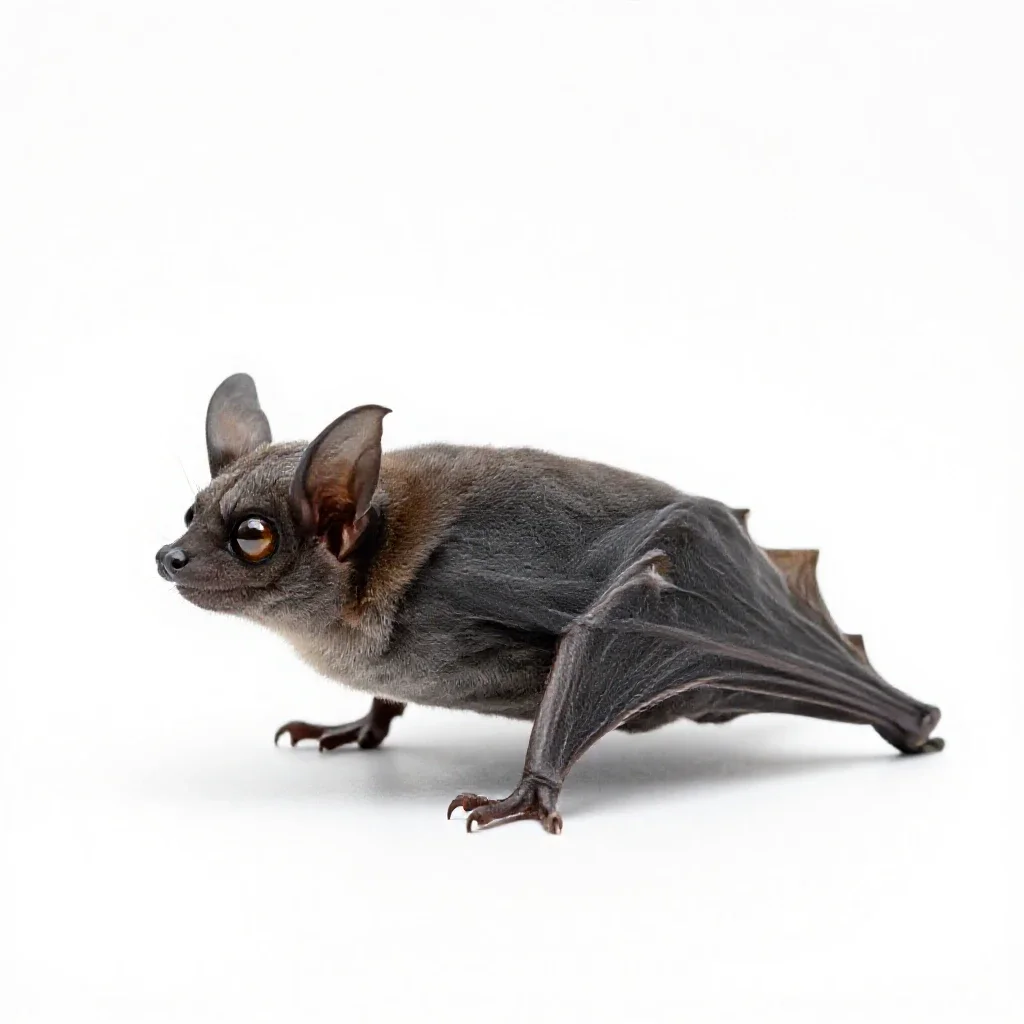 Cave myotis isolated on a white background