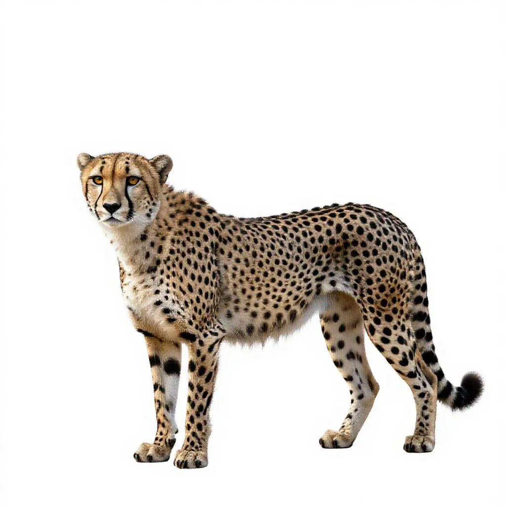 Cheetah isolated on a white background