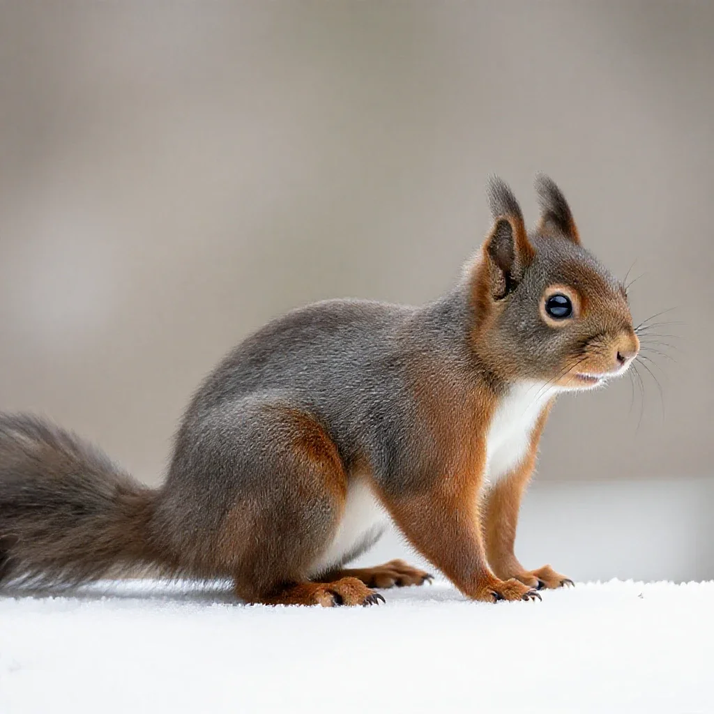 Chickeree isolated on a white background