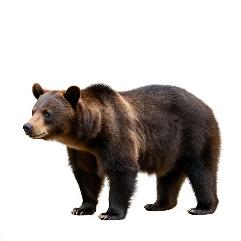Cinnamon bear isolated on a white background