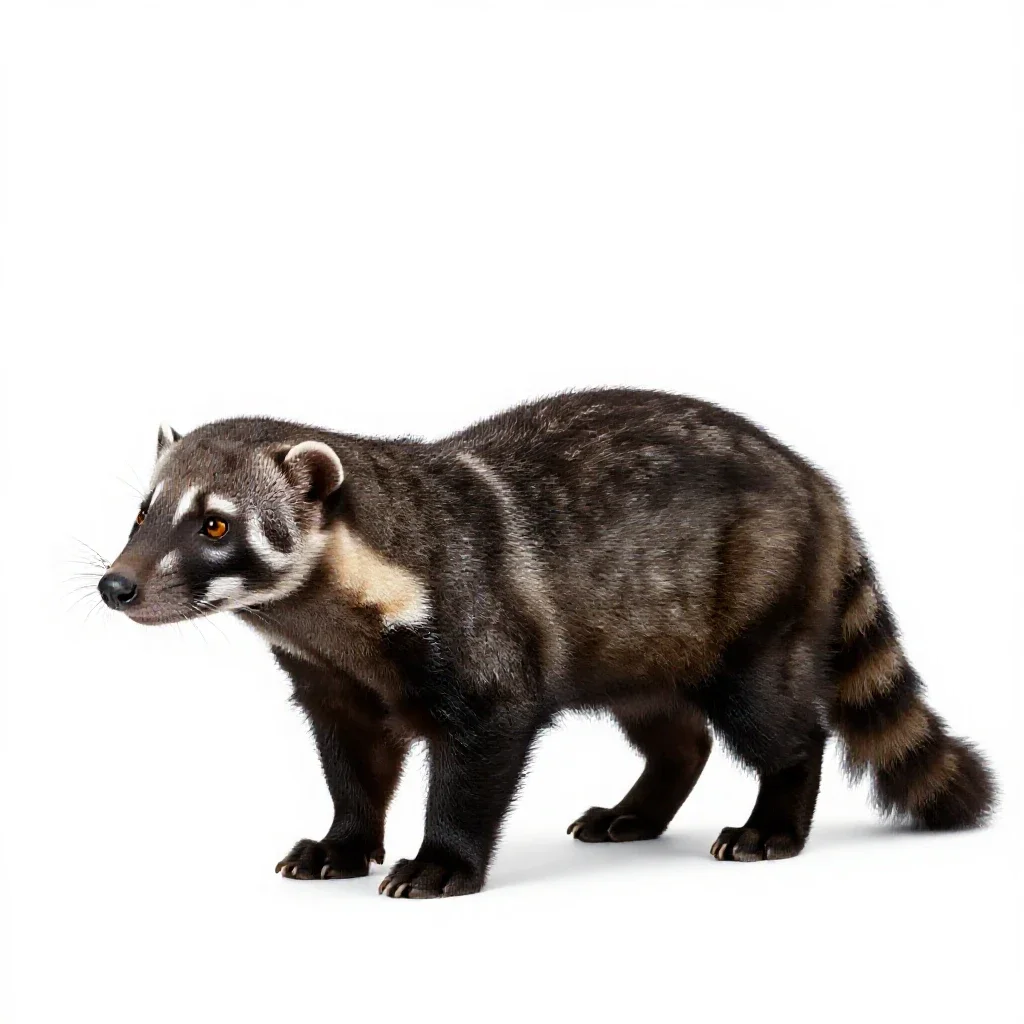 Civet isolated on a white background