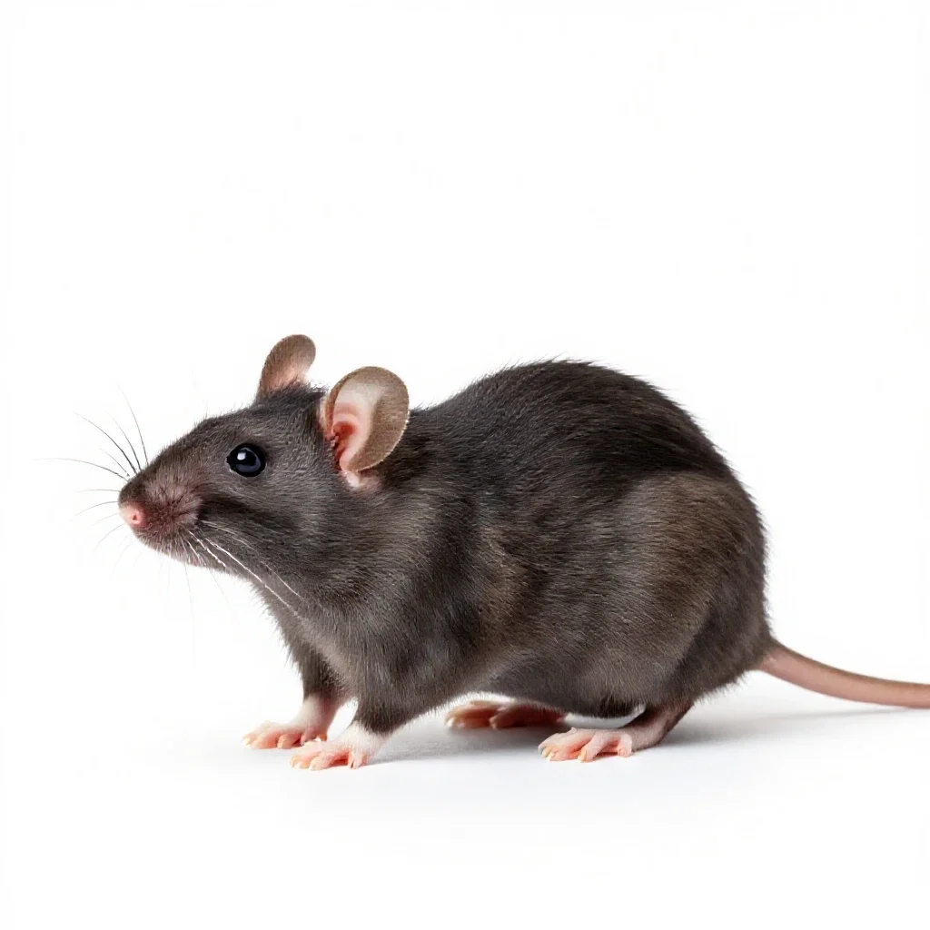 Cotton mouse isolated on a white background
