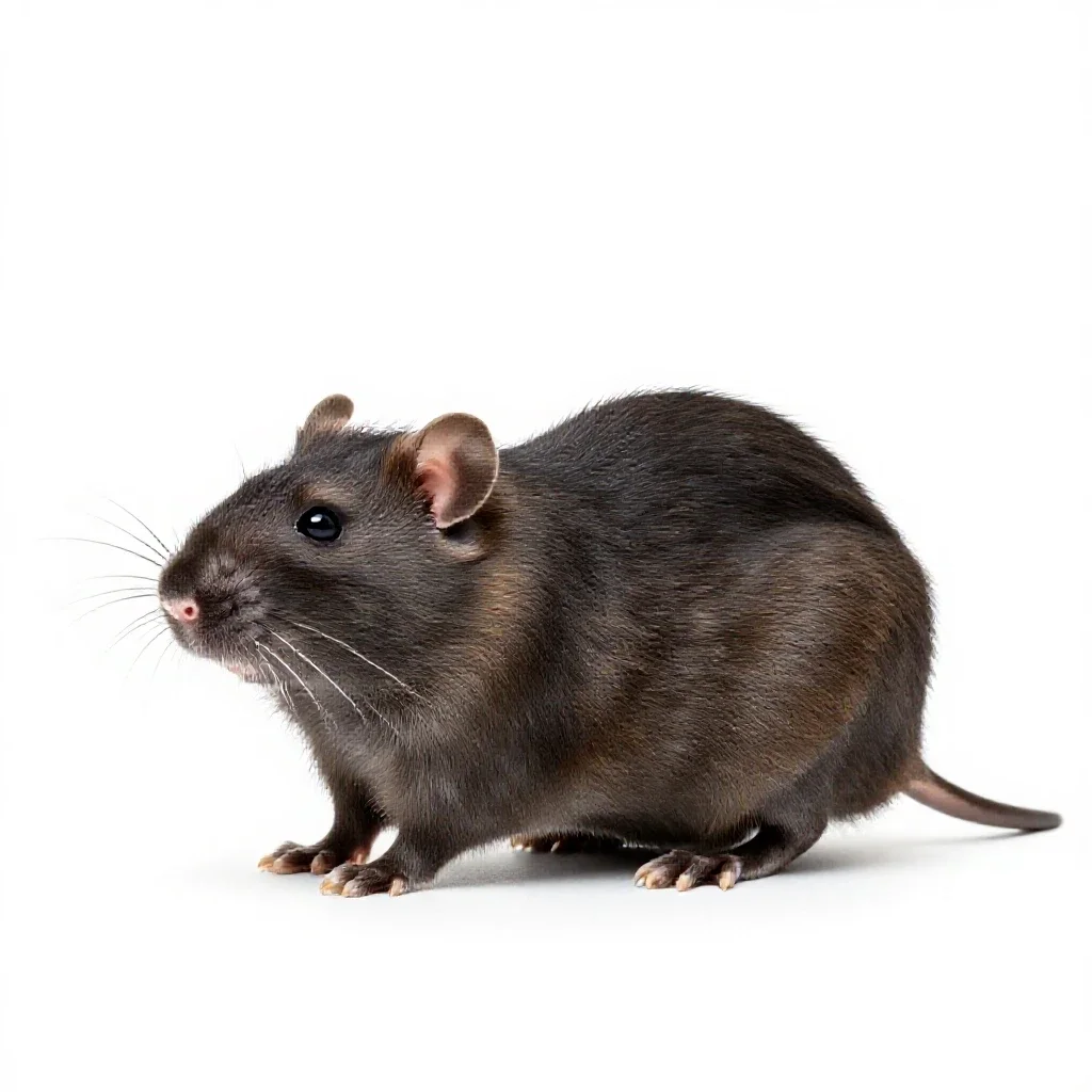 Cotton rat isolated on a white background