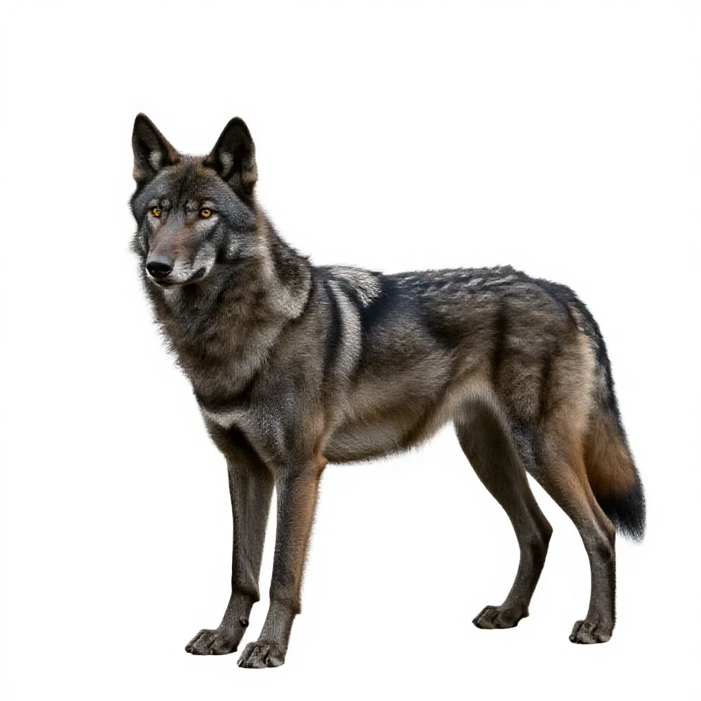 Coydog isolated on a white background
