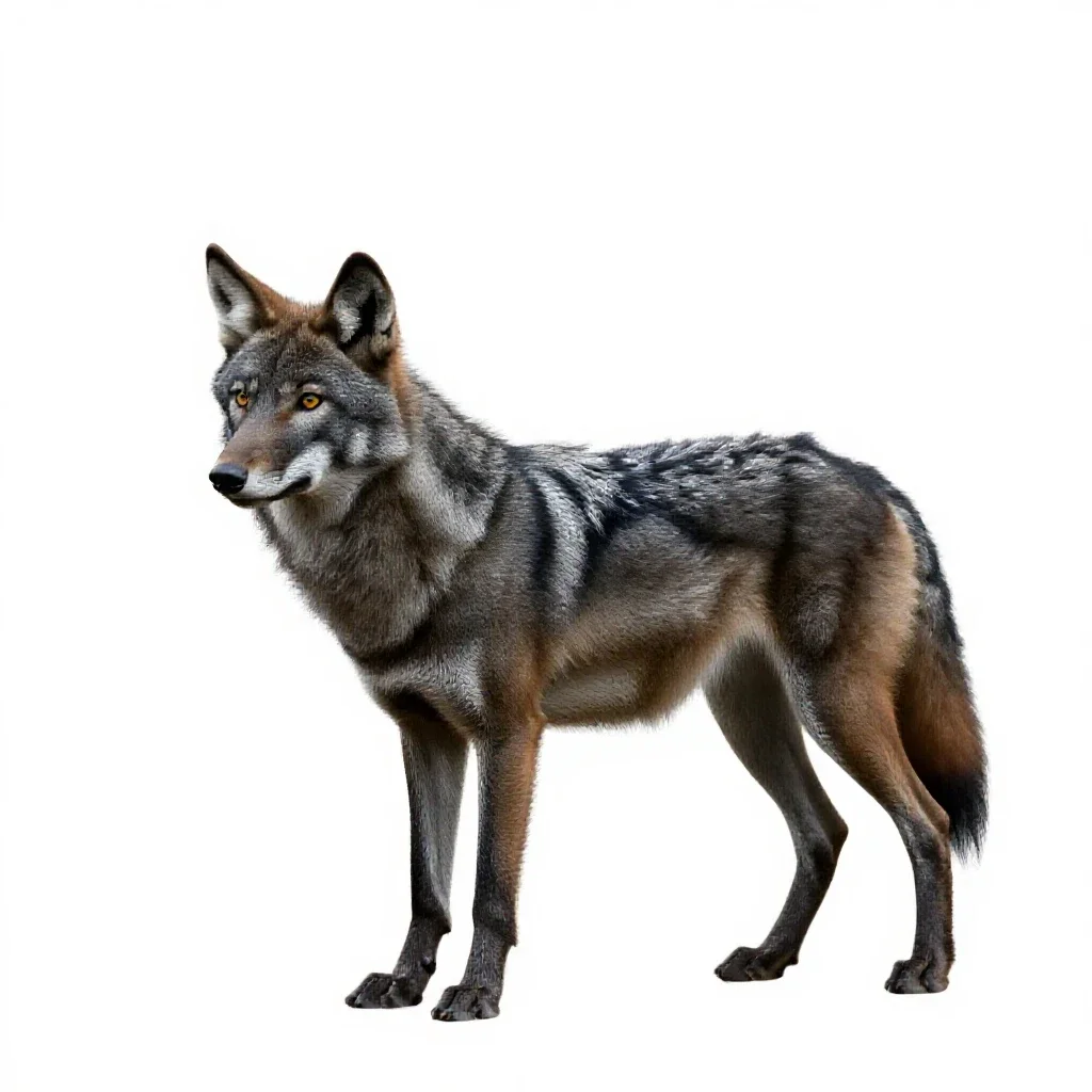 Coyote isolated on a white background