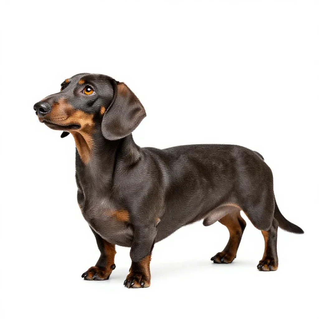 Dachshund isolated on a white background