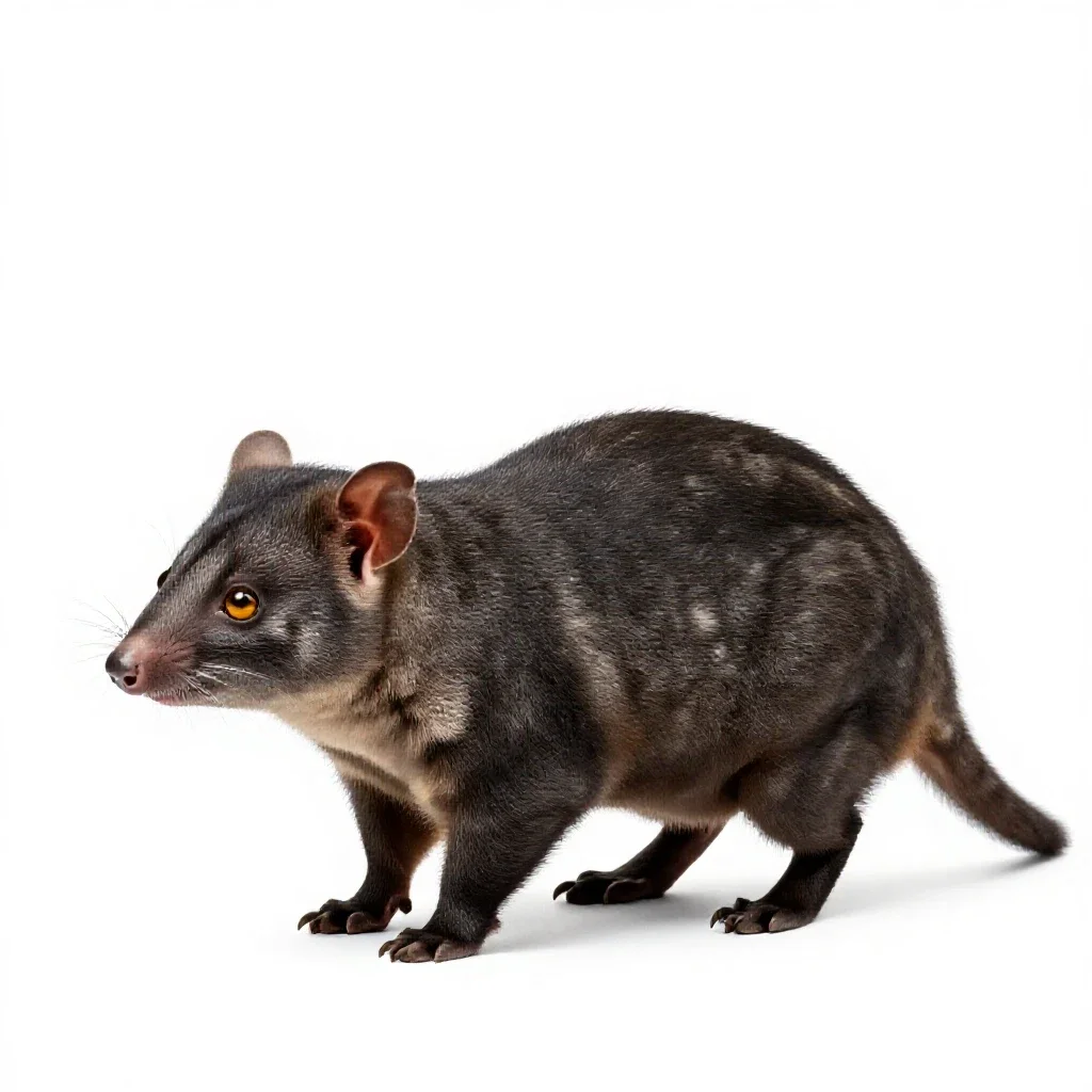 Dasyurid marsupial isolated on a white background