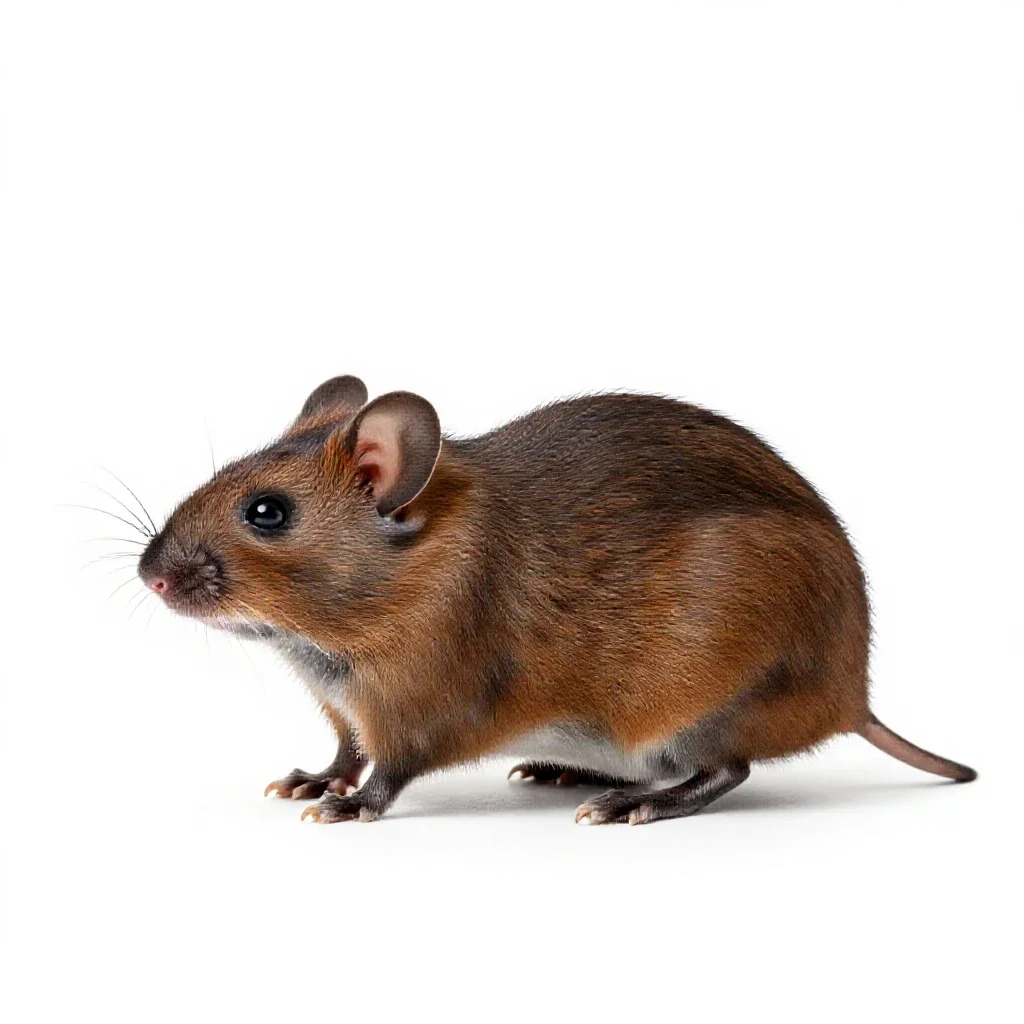 Deer mouse isolated on a white background