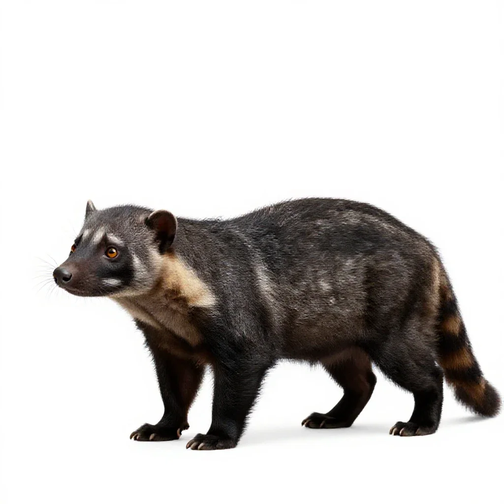 Fanaloka isolated on a white background