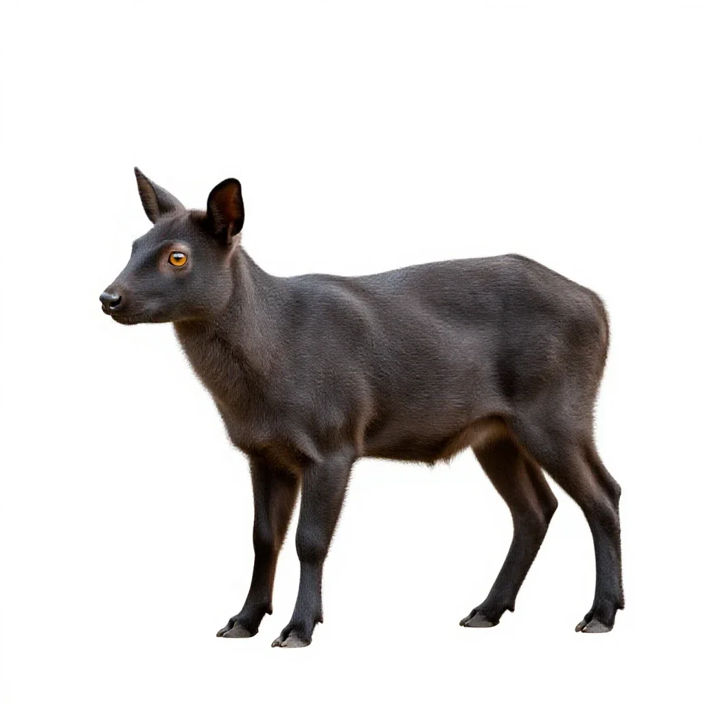Female mammal isolated on a white background