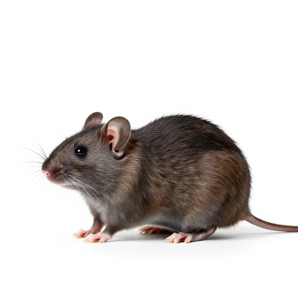 Field mouse isolated on a white background