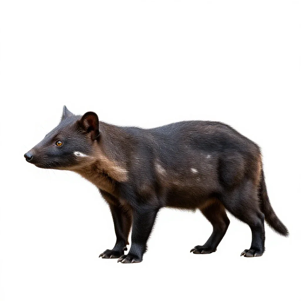 Fissiped mammal isolated on a white background