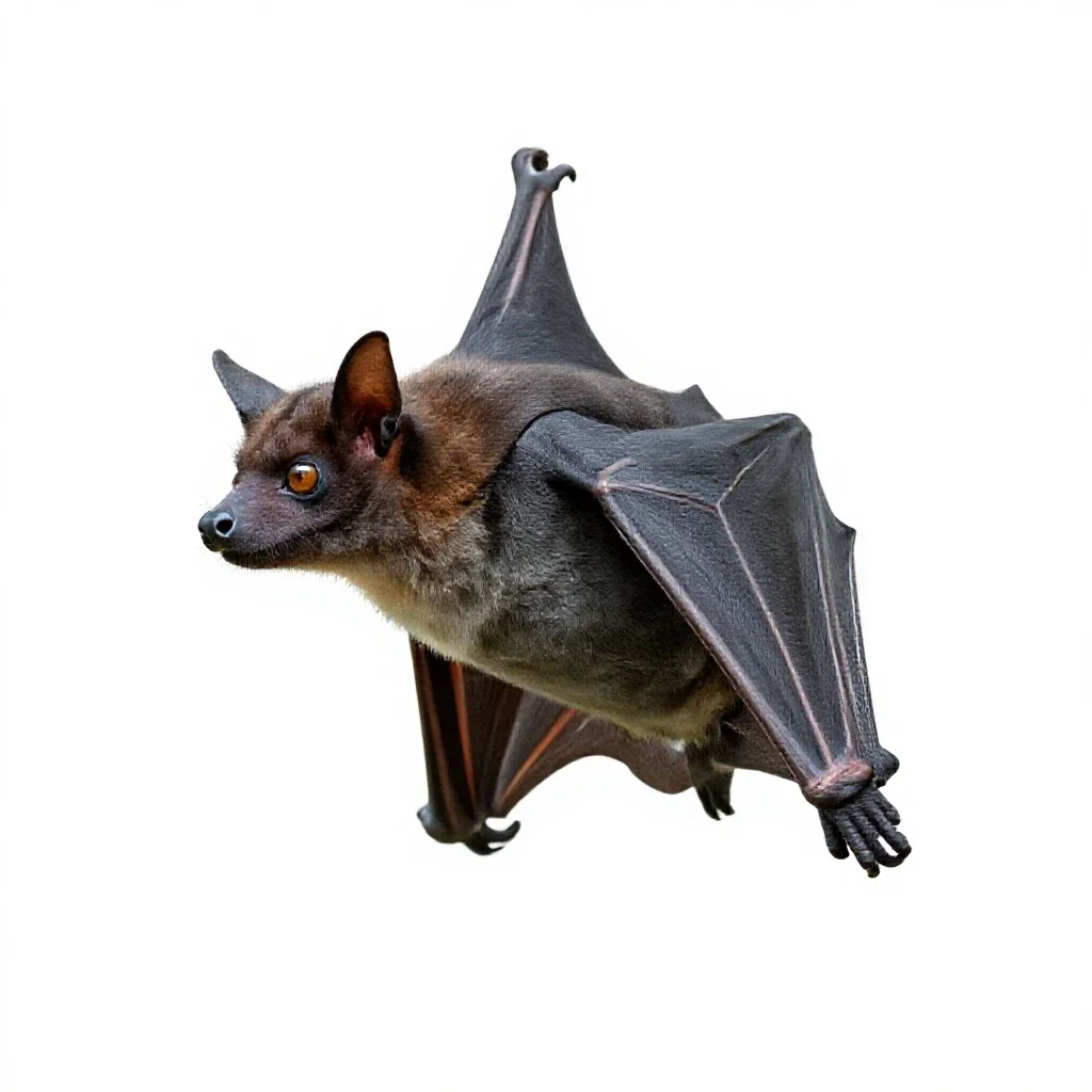 Flying fox isolated on a white background