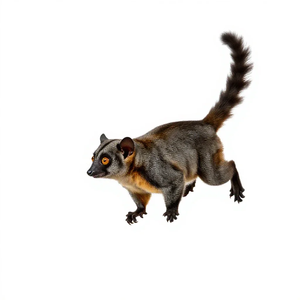 Flying phalanger isolated on a white background